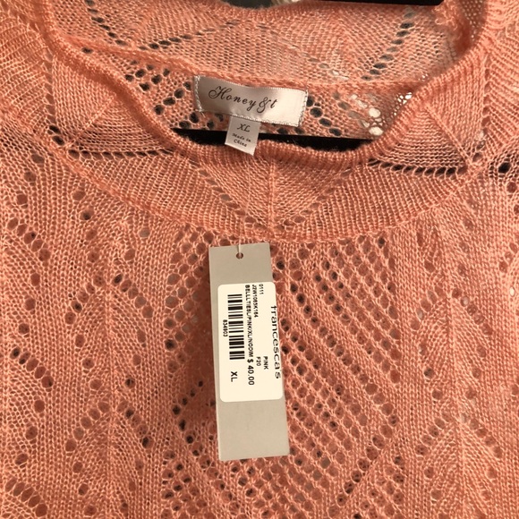 BNWT Franchesca’s Blush Pink Bell Sleeve Knit Top - Picture 6 of 7